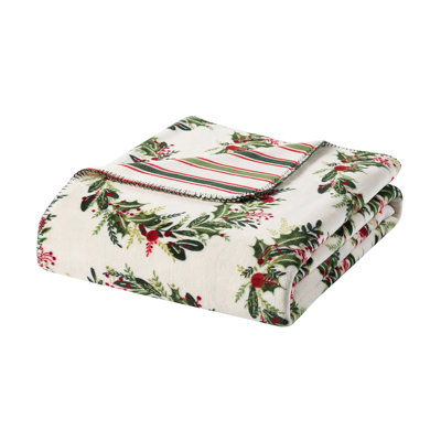 Couverture de Noël réversible en peluche Hallmark Cabin 50" x 70"