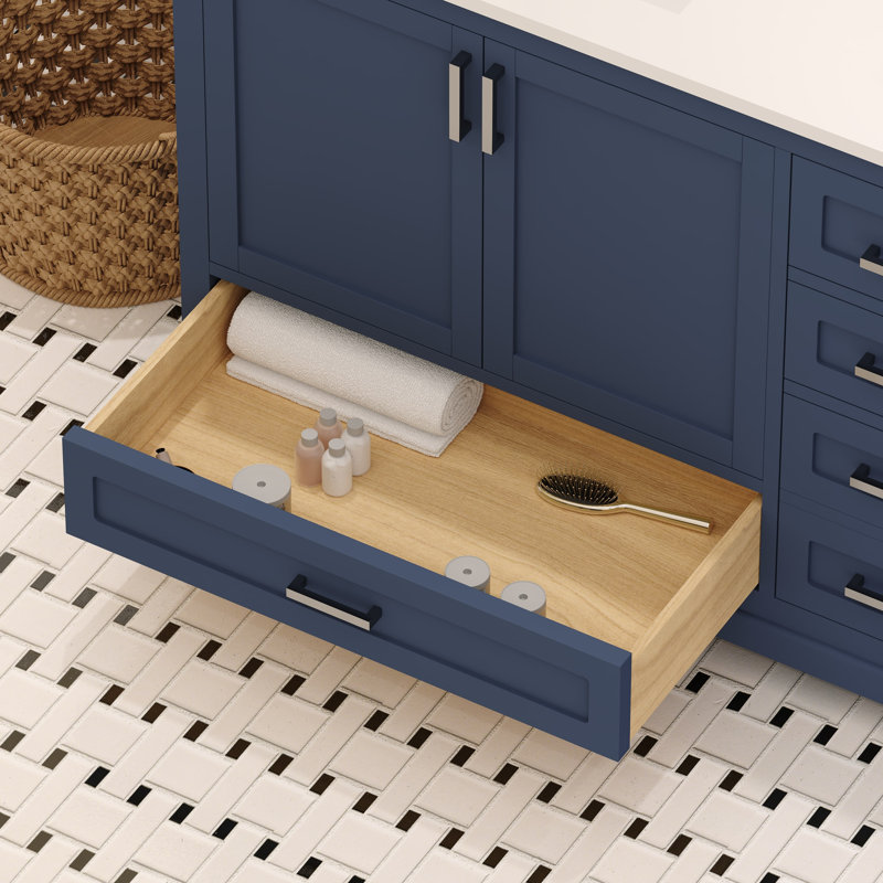 Base de meuble-lavabo double Maya 71 seulement, Bleu marine
