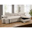 Canapé modulaire moderne de 105 po avec appui-tête réglable, canapé-lit modulaire escamotable avec repose-pieds et 2 tabourets de rangement