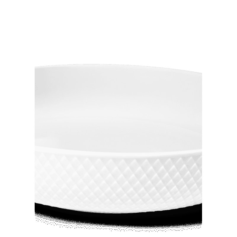 Rhombe Porcelain Serving Bowl, White
