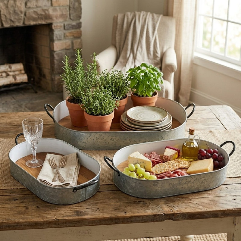 Myhanh Metal Tray - Set of 3