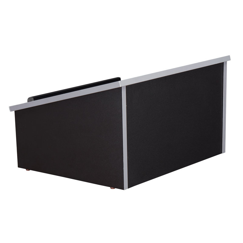 Black Thermofused Melamine Tabletop Lectern with Storage