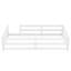 Lit simple au sol en pin blanc, garde-corps intacts, sans fondation, multifonctionnel pour