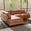 Canapé modulaire en cuir 2 pièces Serena-108988471