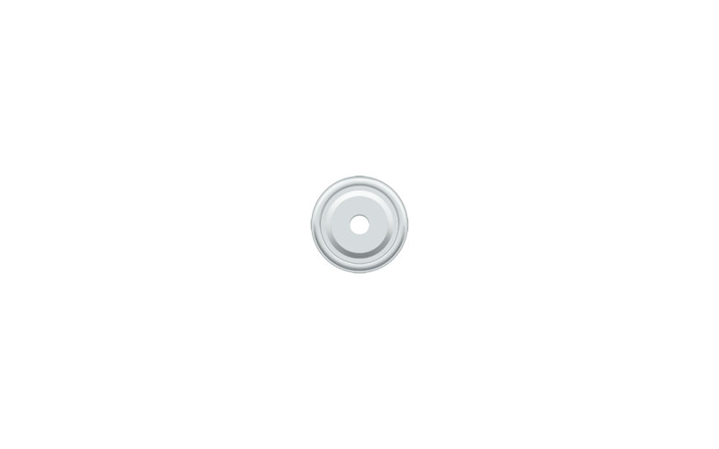 Metal Knob Backplate, Polished Chrome