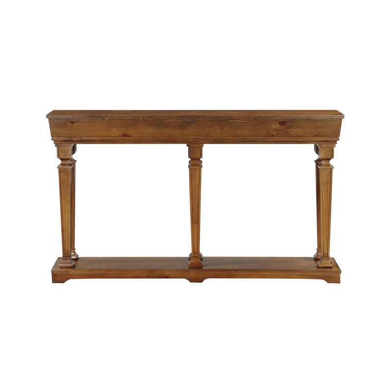 Console en chêne, H 35 po x L 60 po x l 12 po