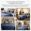 Housse de couette Vilano de Southshore Fine Linens, grande taille, en microfibre 110 g/m² avec fermeture éclair invisible et 4 attaches aux coins, 2 taies d'oreiller, bleu foncé, pour lit double/queen.-1329401323-1329401308