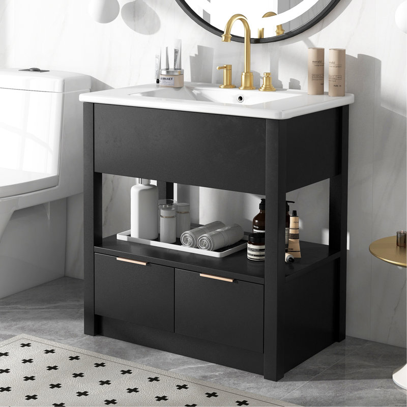 Whitlie Bathroom Storage, Black