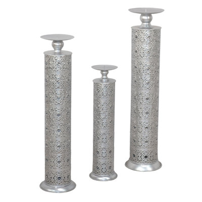 3-piece Metal Candle Holder Set