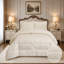 Bridal Jacquard Bedspread With Pillow Sham  Floral Printed Coverlet, Decorative Luxury All-Season Bedding-113582317-113582309