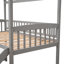 Lit mezzanine simple gris avec glissade - Fonctionnel et attrayant. Confortable, confortable et élégant. Espace de rangement spacieux-958141130