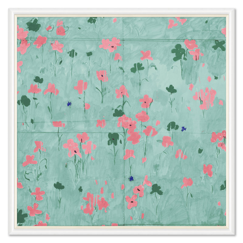 Coquelicots " Coquelicots " by Paule Marrot, 43" H x 43" W, White