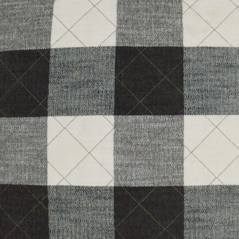 Buffalo Quilt Pillow Cover & Insert, Gray, Bolster 14"H x 42"W