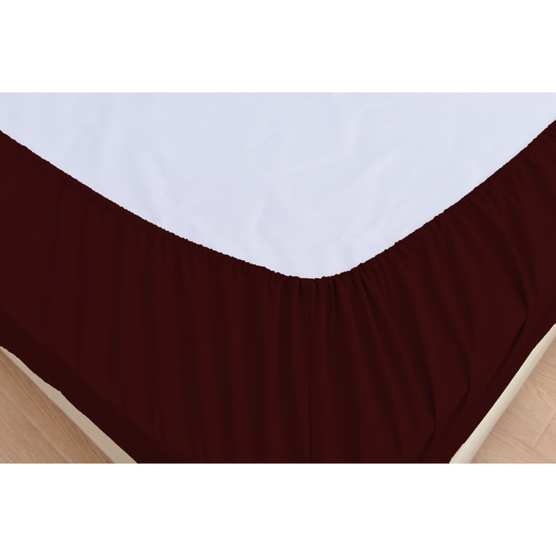 Ensemble de draps en rayonne de bambou, Simple, Bourgogne