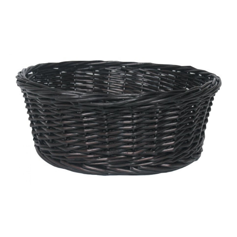 Panier en saule foncé, H 4,75 po x l 17,5 po x P 17,5 po