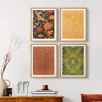 Vintage Abstract Print XXIV  Framed Print - Set of 4