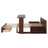 Full Size Daybed With Removable Desk, Storage Drawers & Hydraulic Side Table, Wooden Daybed Sofa Bed, 4-In-1 Multifunctional Design-485101637