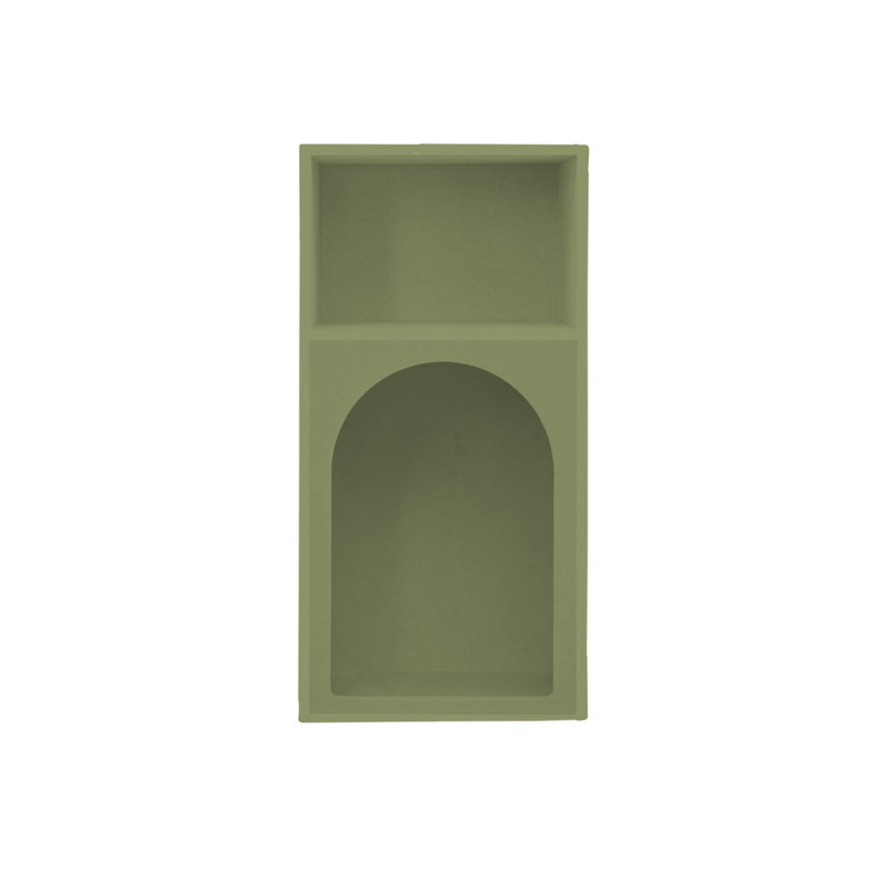 Powellville 39cm W Solid Wood Bedside Table, Vert