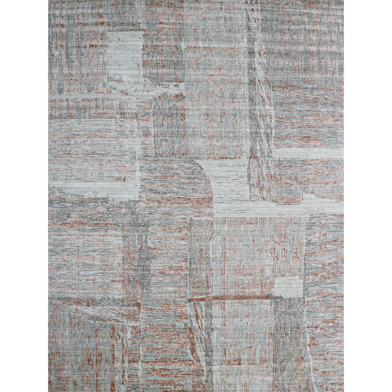 Area Rug in Copper/Gray/Ivory, Rectangle 10' x 14'