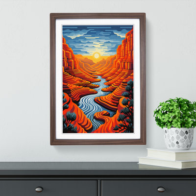 Grand Canyon Op Art - Framed Print