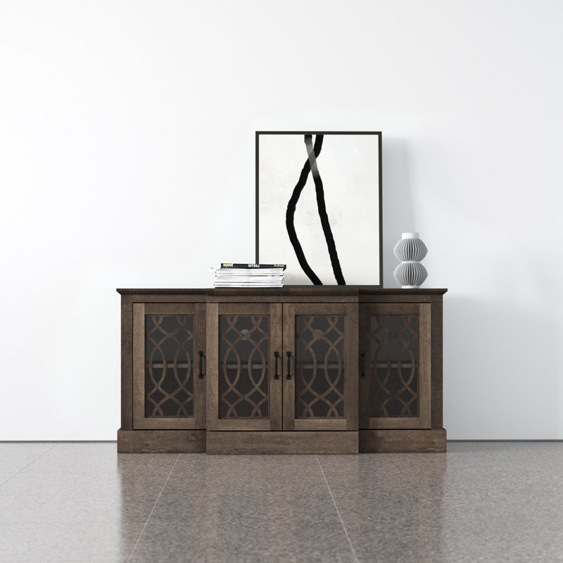 Buffet large 4 portes Eleana, Chêne cendré