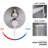 Ceiling Mounted Shower With 10 Inch Head And Adjustable Handheld In Brushed Nickel Component