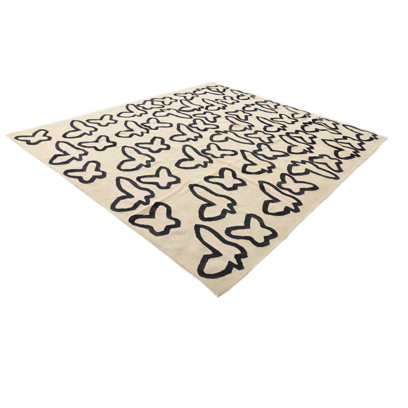 Tapis noir et blanc Noor
