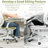 Computer Chairs with Armrest and Footrest Mesh Ergonomic with Adjustable Height Swivel Safe Sit-Locking Casters, Sage Green-127123288