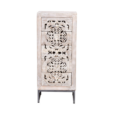 Karinthia Solid Wood 45 cm W Chest of 5 Drawers