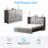 Full Murphy Bed Cabinet with USB Charging & Large Storage Drawer(Mattress Not Included)-415511277