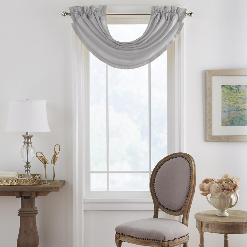 Mahoe Swag Window Valance, Gray