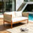 Outdoor Acacia Wood Loveseat Sofa-129028481