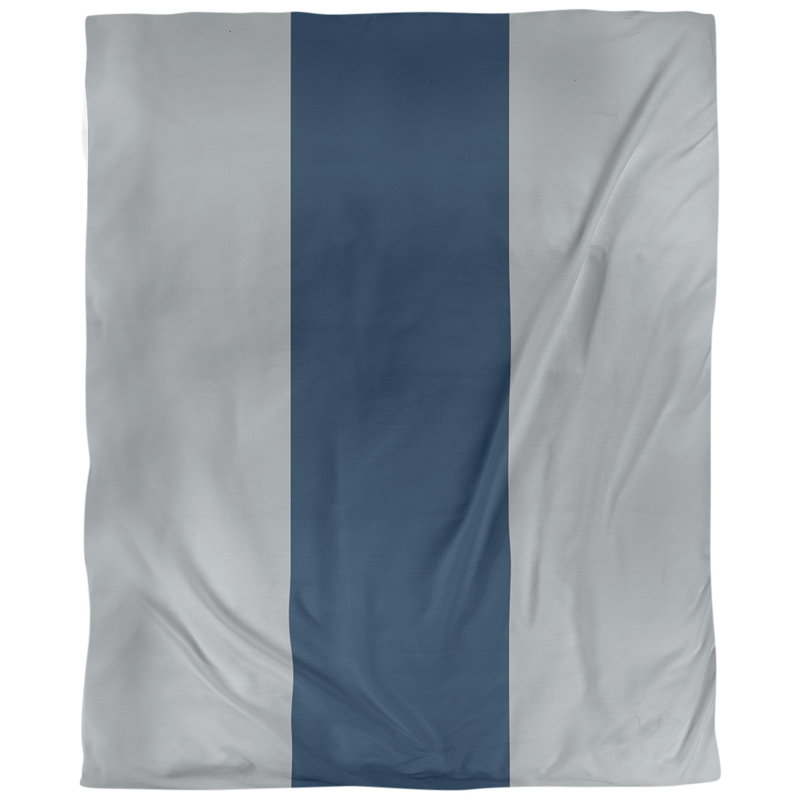 Housse de couette simple à rayures de football arizona Seattle, Housse de couette simple TG, Gris ardoise / bleu d'Égée