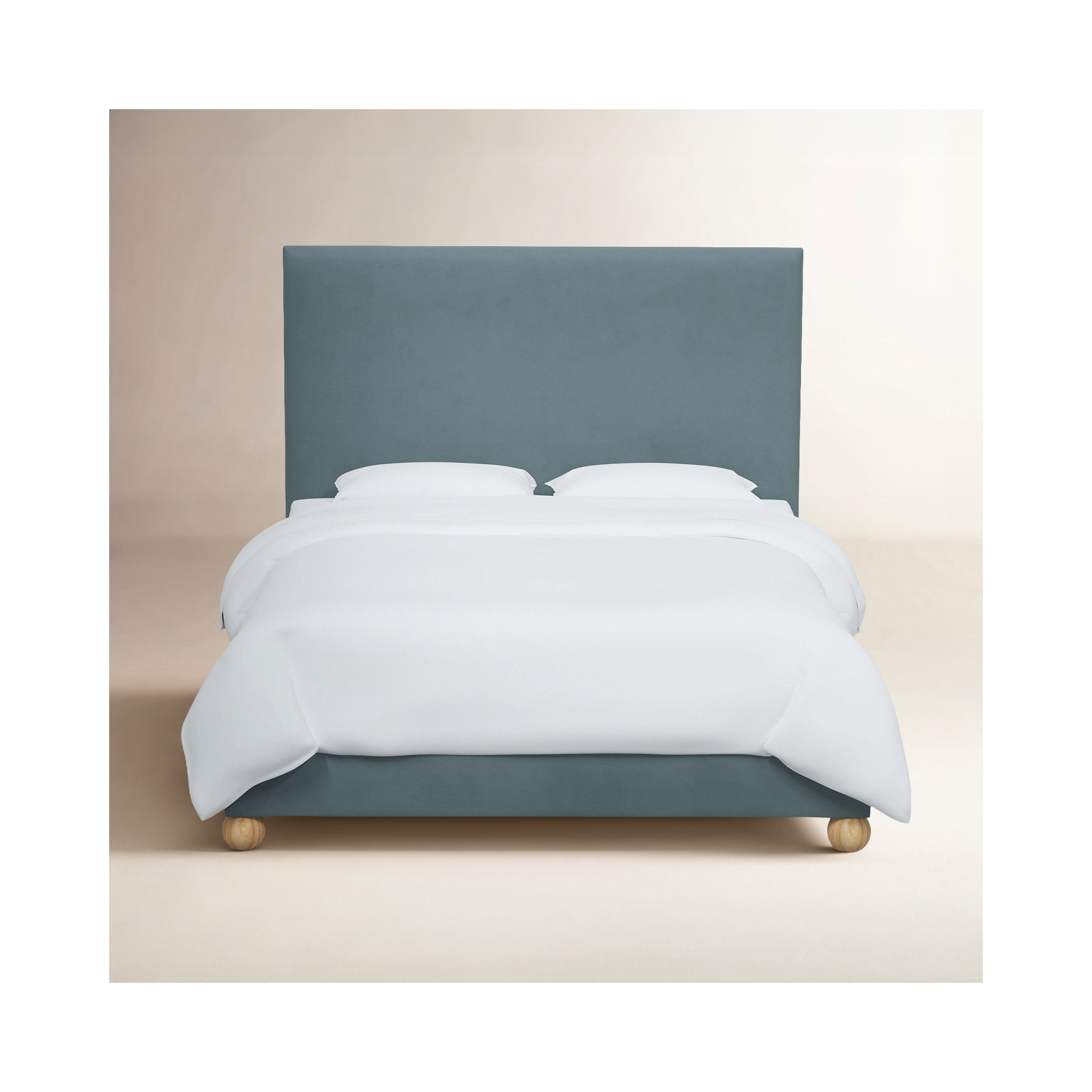 Benita Upholstered Bed, King, Classic Ocean Velvet