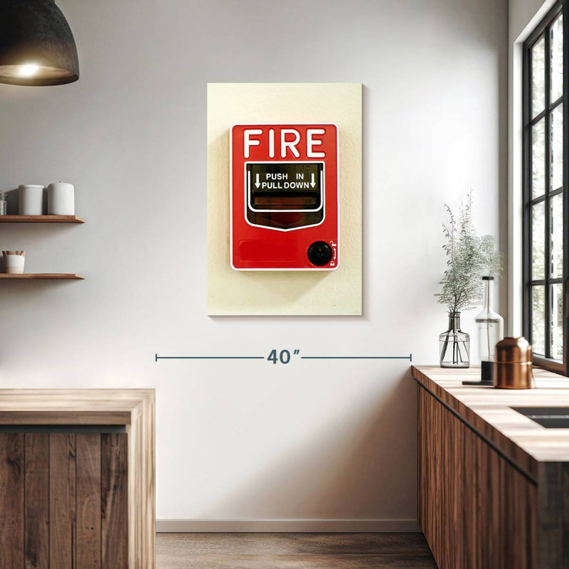 Alcaraz Fire Alarm, 36" H x 24" W