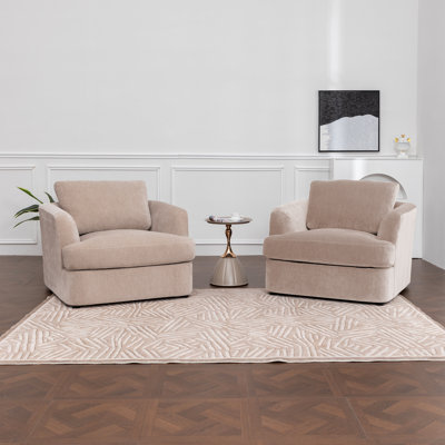 Ensemble de 2 fauteuils en velours Alameda