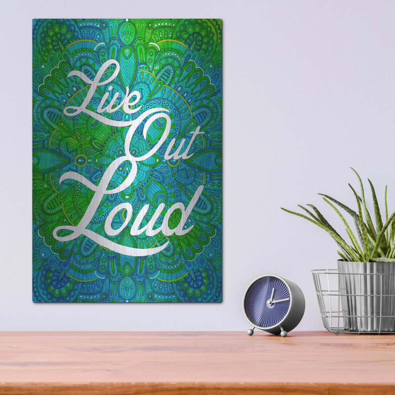 Bungalow Rose «Inspirational Quotes 13» par Hello Angel, art mural en métal, H 16 po x l 12 po