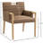 Aimee Vegan Leather Dining Arm Chair-1901019751-1901019750