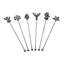 Skull Cocktail Stirrers Custom Swizzle Coffee Stirrer Metal Stir