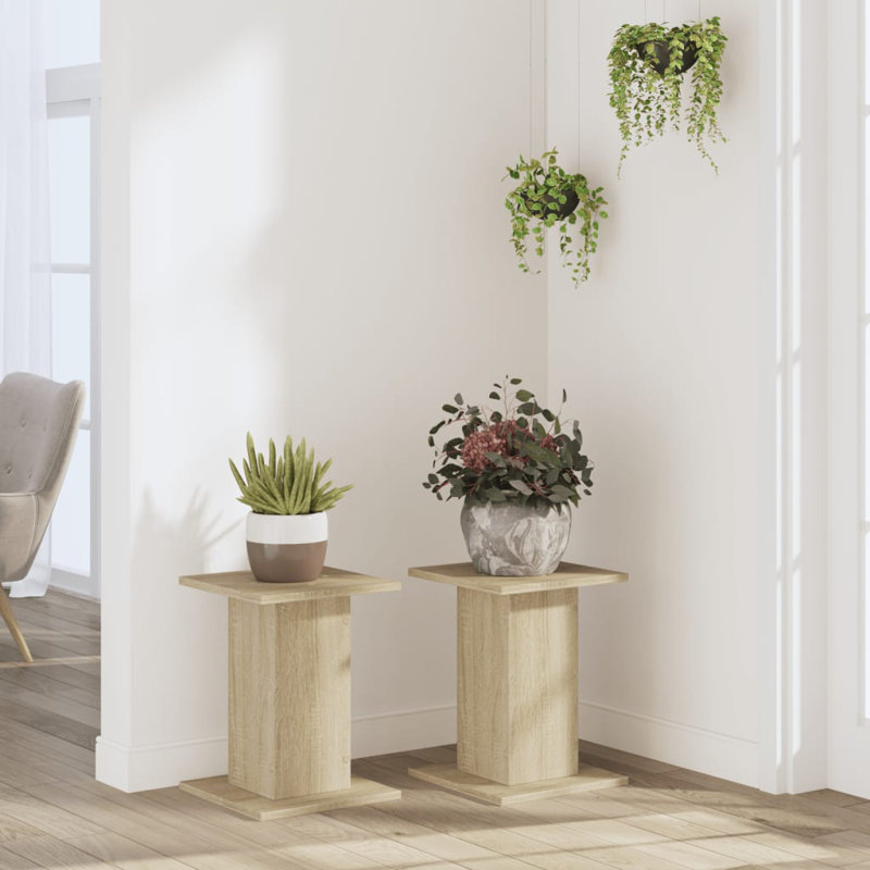 Haig Plant Stand - Set of 2, Sonoma Oak, 30 x 30 x 40 cm (L x W x H)