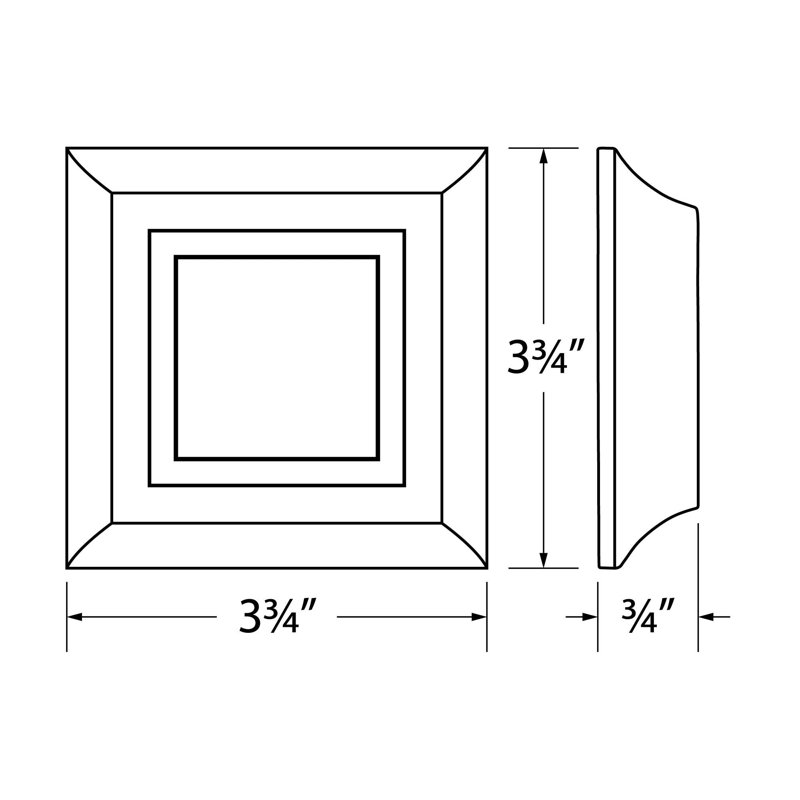 Carreau décoratif en résine 3,75 po x 3,75 po
