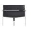 Chaise d'appoint en velours gris et finition chromée (ensemble de 2)