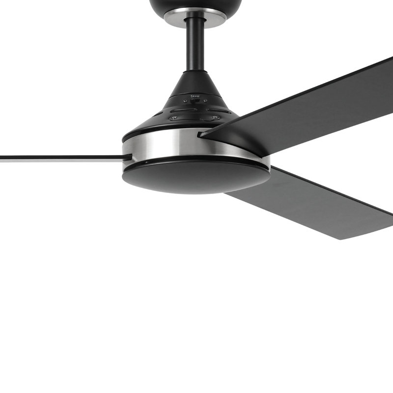 Wodina White 52 inch Ceiling Fan, Black, Brushed Nickel