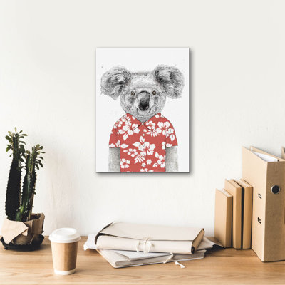 «Summer Koala, Red» par Balazs Solti, art mural sur toile