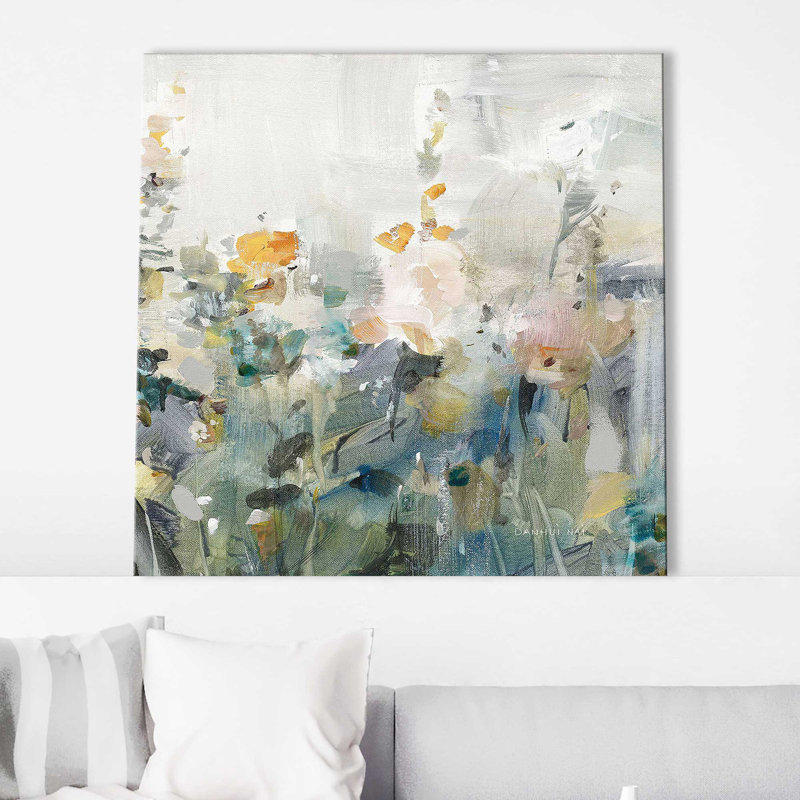 Jardin rustique II - Peinture, L 36 po x H 36 po, Toile tendue