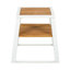 Table d'appoint moderne à 2 niveaux en bois d'acacia et métal avec rangement pour patio et maison-1703834405