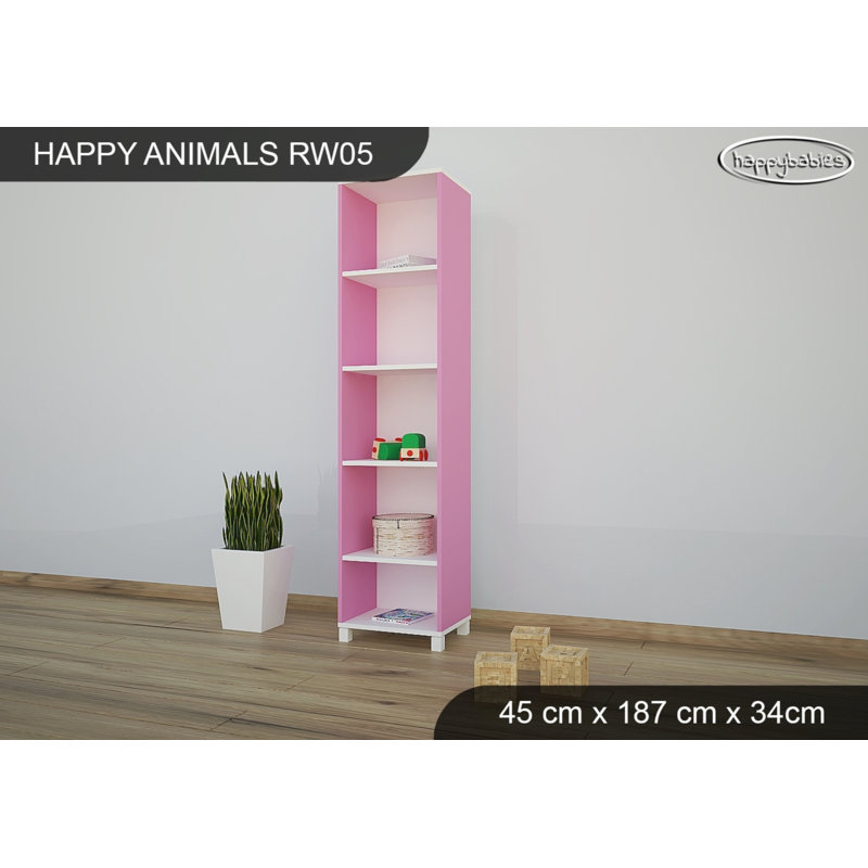 Cube Unit Kids Bookcase, Pink, 177cm H x 60cm W x 34cm D