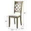 Chaises à dossier en chêne beige et rustique 2 pour salle à manger inspirée de 2 po