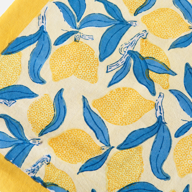 Lemon Tree Tablecloth, 59" W x 59" L
