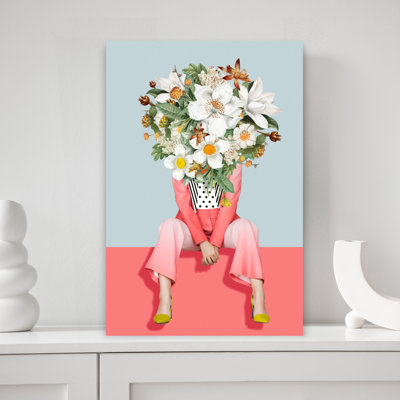 Art mural fleuri au printemps contemporain